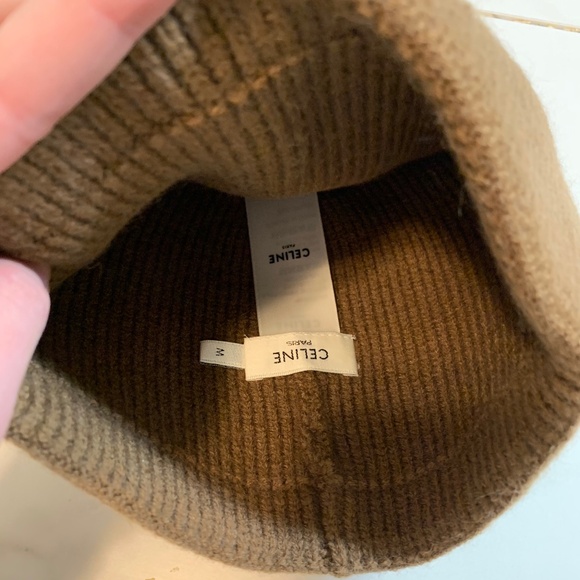Celine Chocolate Brown Ribbed Knit Beanie (NWOT) - Picture 2 of 2